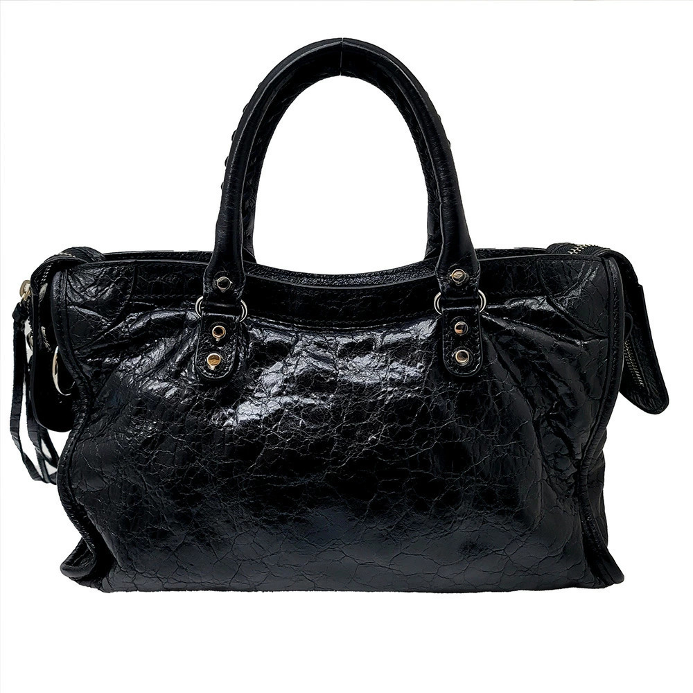 BALENCIAGA City Leather Black Handbag